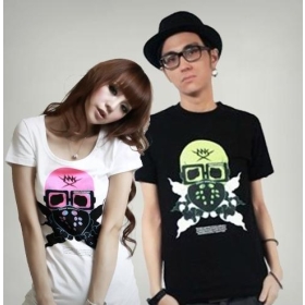 uomini e donne amanti della maglietta testa Skull T -shirt amanti T -shirt