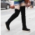 Suede Boots Flat invierno del muslo de la Mujer botas de alto / sobre la rodilla patea los zapatos n4