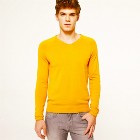 VANCL Denny Basic V-Neck Sweater (Men) Orange SKU:638554