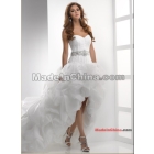  2012 New style sweetheart Lighter than air tulle over Chic Organza erupts from the structured, ruched bodice of this dream-like ball gown with chic high-low skirtcustom- any size/colour