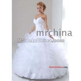  Custom- Handmade Romantic Sexy Silk Tulle  Gown ruched sweetheart sexy ball gown  wedding dress