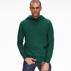 VANCL Long Solid Pullover Hoodie (Men) Deep Green SKU:180905
