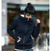 X0911-2 Womens coat NEW jackets Korean Style Hooded Coat with Pockets Fashionable 