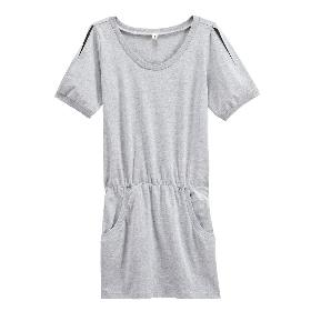 VANCL Riley Sólidos Mini Dress ( Mulheres ) Gray SKU: 520978