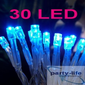 30 LED batteri String Light Wedding Party Jul lyseblå 100pcs/lot