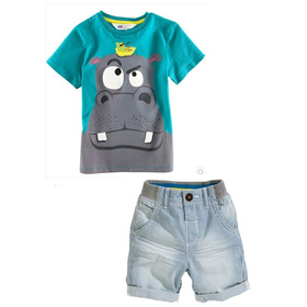  Boys Summer Clothing SetscBoys Brand Clothing Set Kid Apparel T-shirt+Shorts freeshipping