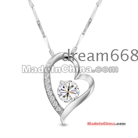 Free Shipping  arrows eight heart eight Swiss drill everlasting heart necklace female birthday gift