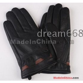 Free shipping French old man head man leather gloves leather gloves sheep thick wholesale