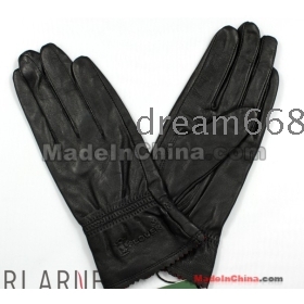 Free shipping Hong Kong woodpecker sheep leather gloves leather gloves lady show thin yellow brown