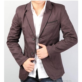 free shipping new men's Two grain buckle pure cotton leisure suit coat clothing size M L XL XXL Q6 