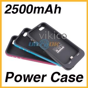 2500mAh Extended Backup Battery Charger Power Bank Case Cover iPhone 5