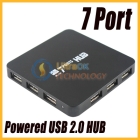 7 USB Port 2.0 High-Quality IC Chip Fast Speed HUB high speed black new computer