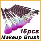 16pcs Professional Makeup Cosmetic Brush Set Kits +  Leather Case