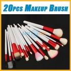 20pcs Professional Makeup Cosmetic Brush Set + Pink Leather Case