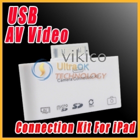 5 5-in- 1בכל 1ב1 אבזרים למצלמת חיבור USB ערכת וידאו AV כבלים עבור iPad לבן חדש