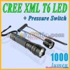 New 1000 lumens 5 Modes CREE XML XM-L T6 LED Aluminum Flashlight  Light WF-501B