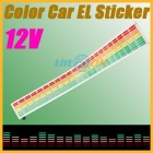 New 12V 4 Colors Sound Music Activated Car Window EL LED Light Lamp StickerGlow Green/ Yellow /Orange /Red free shipping