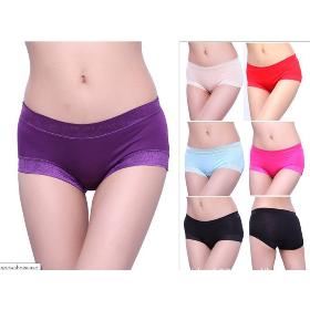 Modal Ladies Lace Panties / Briefs /straight angle pants Women Underwear Multicolor Free Shipping 10pcs/lot W5051