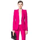  Free shipping,Hot Sale!Europe Style Wome's Blazers Fold Shoulder Rose color S M L W4224