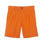 VANCL Newman Pleated Linen Shorts (Men) Orange Red SKU:194659