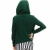 VANCL Asymmetric Zip Solid Hoodie (Women) Dark Green SKU:182247