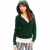 VANCL Asymmetric Zip Solid Hoodie (Women) Dark Green SKU:182247