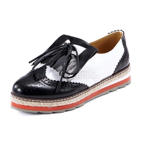 VANCL kéttónusú bakancs Platform cipő fekete / fehér SKU: 167384