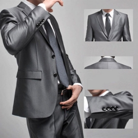 Wholesale -- Brand new Men's suit fress for man,come with top and pants,Dark gray spots W62