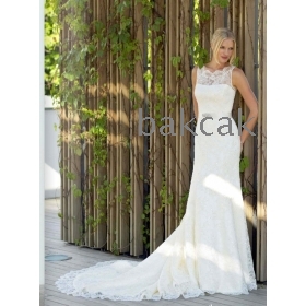שמלת חזה שמלת סאטן באיכות גבוהה גדולה זנב טול קריסטל אגלי חתונה