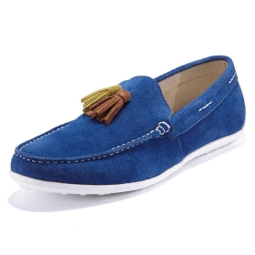 VANCL Cortez Suede Leather Tassel Loafers (Men) Blue SKU:192585