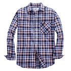 VANCL Tony Plaid Flannel Casual Shirt (Men) Dark Blue C SKU:667244