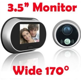 trasporto libero 3.5 " 300kp LCD Digital Video visore del portello di Peephole del campanello della videocamera di sicurezza