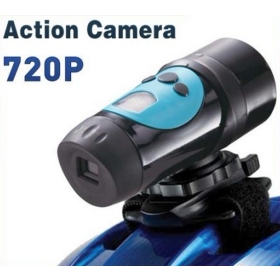 NYE 720P Vandtæt videohandlingsudskrift Kamera Sport hjelm cam 30FPS 1.3M Outdoor