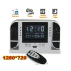 free shipping Hidden Multi-function IR Clock Camera SPY Cam Motion Detection Mini DVR+Remote
