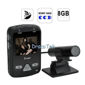 gratis forsendelse S -CAM Mini Bullet CCD kamera HD video-optager DVR 8GB