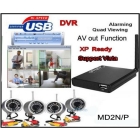 free shipping new 4*30 LED wireless waterproof IR Security CCTV camera+2.4Ghz 4-CH USB DVR
