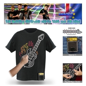 Wholesale 2011 hottest and coolest Playable Electronic Rock Guitar T-Shirts with Amplifier Come out now!+100pcs/lot+Hot Sale!
