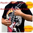 Wholesale 2011 hottest and coolest Playable Electronic Rock Guitar T-Shirts Come out now!+200pcs/lot+Hot Sale!