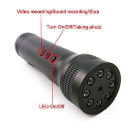 SPY Flashlight Infrared Night Vision Camera Recorder Mini DVR Video Audio Flashlight 