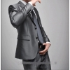 Wholesale -- Brand new Men's suit fress for man,come with top and pants,Dark gray spots W66