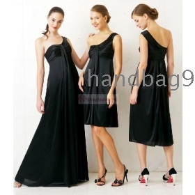 one shoulder black   dress/evening dress/prom dress/ party dress/cocktail dress/wedding dress 888