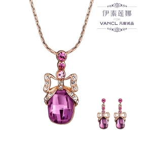 VANCL Italina Purple Star Set Bijoux Rose SKU: 180563