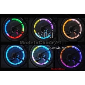 30%off 10pcs/lot Automatic Conversion 7 colors LED Bicycle Bike Wheel Tyre Tire Valve Cap Light with Batteries 