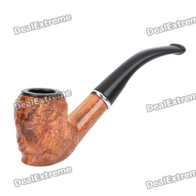 Stylish Man  Pattern Cigarette Tobacco Smoking Pipe - Brown + Black SKU:134859