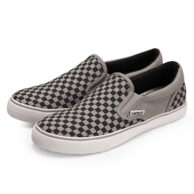 VANCL VANCL's Street Culture Slips Canvas Shoes(MEN's) Grey Checks SKU:30223