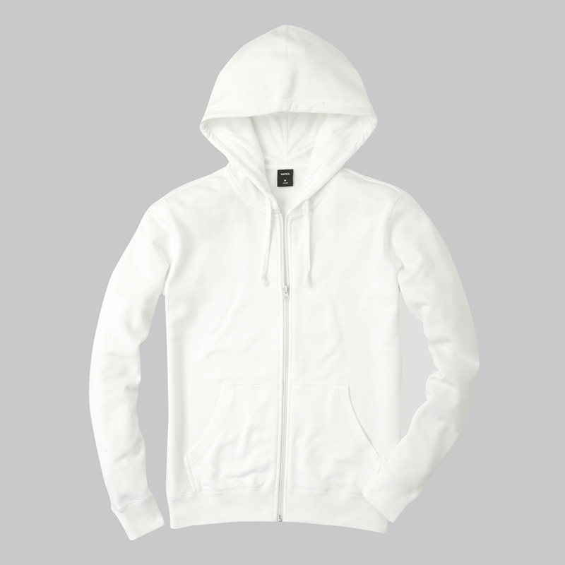 white zip up hoodie cheap