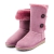 VANCL Double Face Shearling Side Button Snow Boots Pink SKU:140241