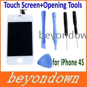 Dropshipping Replacement White Qualified  Screen LCD Display & Opening Tools for  