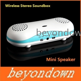 High quality Portable  Speaker Wireless Stereo Soundbox Amplifier LINE IN Peanut Shape Blue 