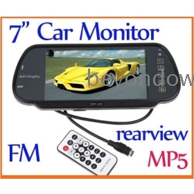 Dropshipping Car Monitor 7" Color TFT LCD Car Rearview Monitor SD USB With MP5 FM Transmitter,free Shipping 